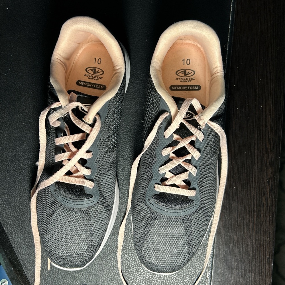 Athletic Works Women's Charcoal and Cream Sneakers